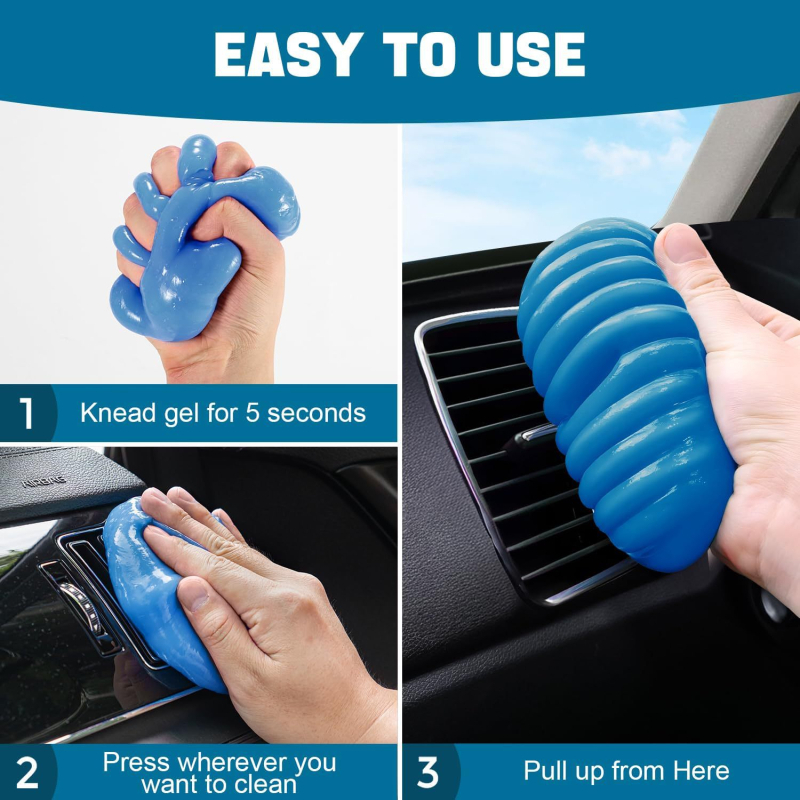 Гел за почистване на интериора на автомобила – премахване на петна, мека гел формула, 160 g (Vioview)