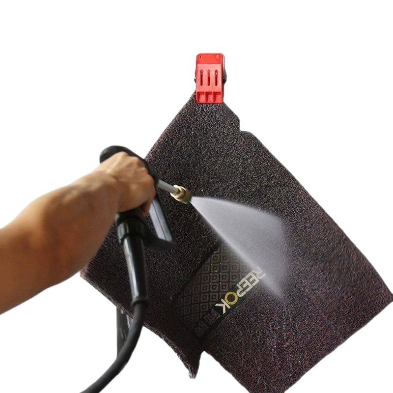 Megvastított autópadló-matrac tisztító klipek falra szerelhető tartóval — PP anyag, autómosó berendezés, felhatalmazott magánmárka