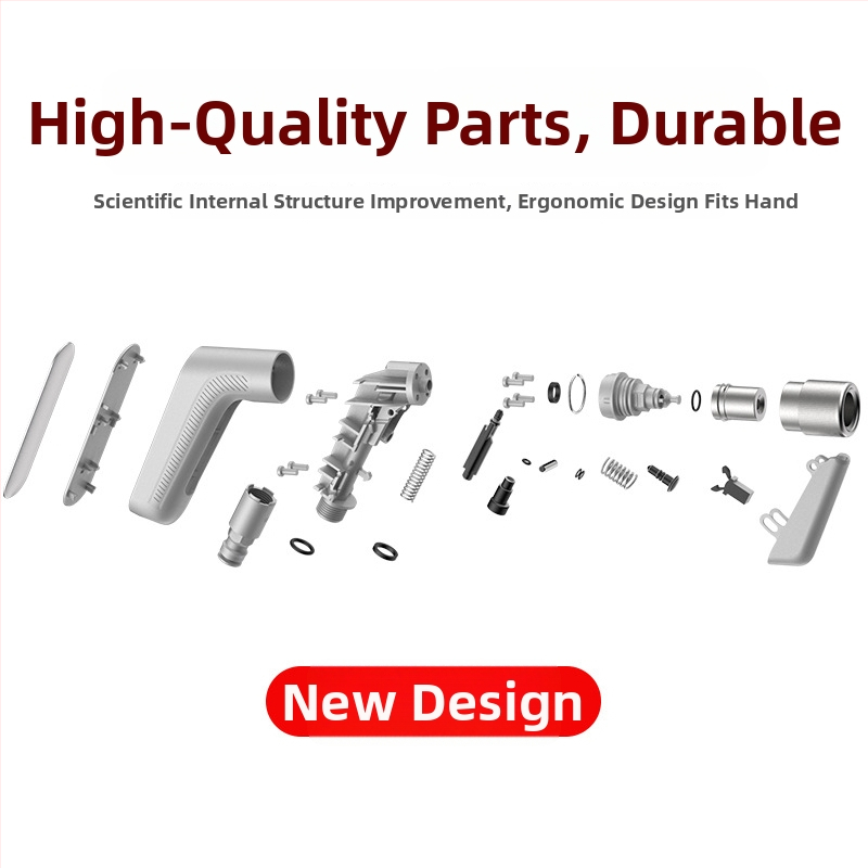 Ručná autoumývacia pištoľ s otáčacou hlavou, viacnásobné režimy prúdu, telo z hliníkovej zliatiny