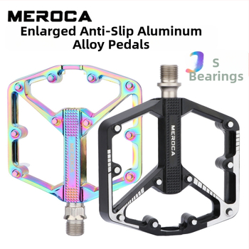 Meroca pedale za planinski i cestovni bicikl s tri ležaje od aluminijskog legura, protuklizne, šire plosnate pedale