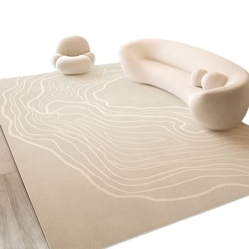Moderna minimalistička PVC prostirka za pod, periva, otporna na klizanje, vodootporna, kvadratnog oblika, jednobojna ili s prugama.