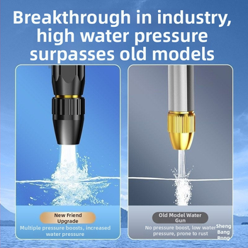 Duș telescopic pentru udare cu presiune înaltă, corp din aliaj, duză din aliaj, mâner cu presiune