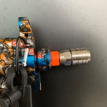 Magasnyomású autómosó pisztoly rozsdamentes fejjel, műanyag fogantyúval, 4500 psi, permetezési távolság 5–10 m