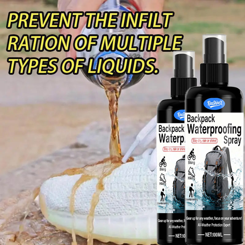 Спрей за водоустойчива обработка на раница, дрехи, обувки, шапка и чадър – 120 g, марка kineshinex, одобрена частна марка