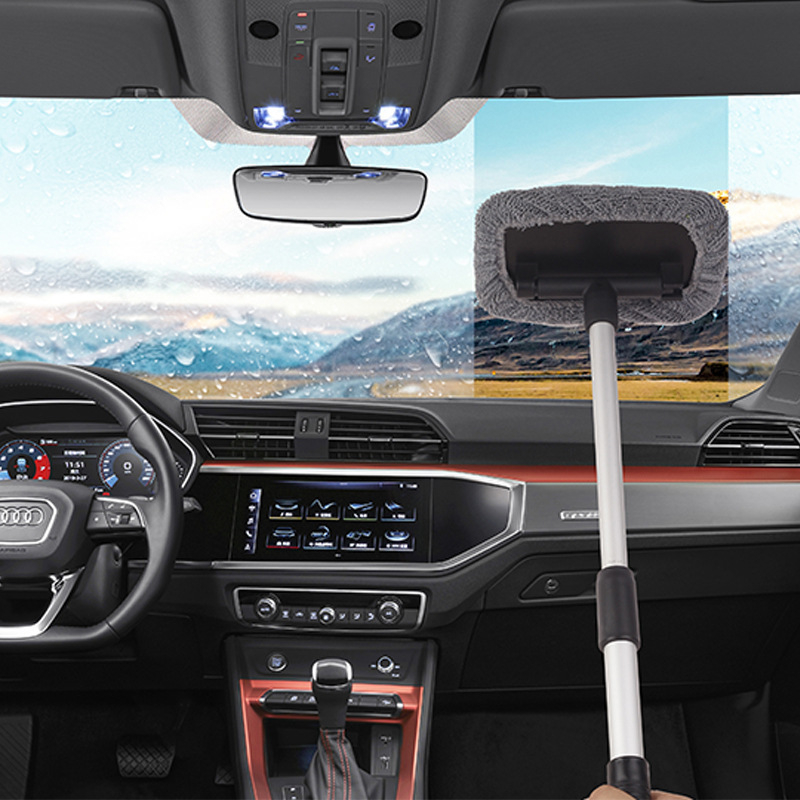 Izvlačna četka za čišćenje stakla automobila s aluminijskim štapom i mikrofiber glavom (tijelo ABS/PVC/PP)