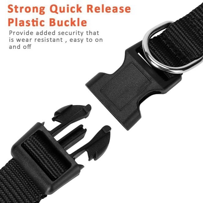 Σετ κολάρων και λουριών για σκύρους - νάιλον, μονοχρωματικό σχέδιο, χαλαρό στυλ, Jinfan