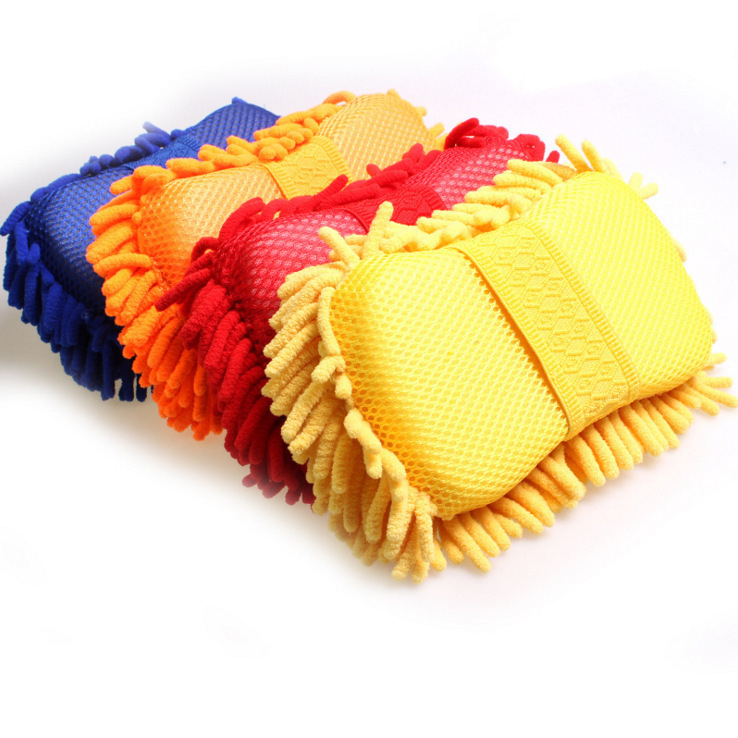 Bloc mare burete curățare auto Chenille, burete spălare auto din coral fleece, burete auto (cod a1077)