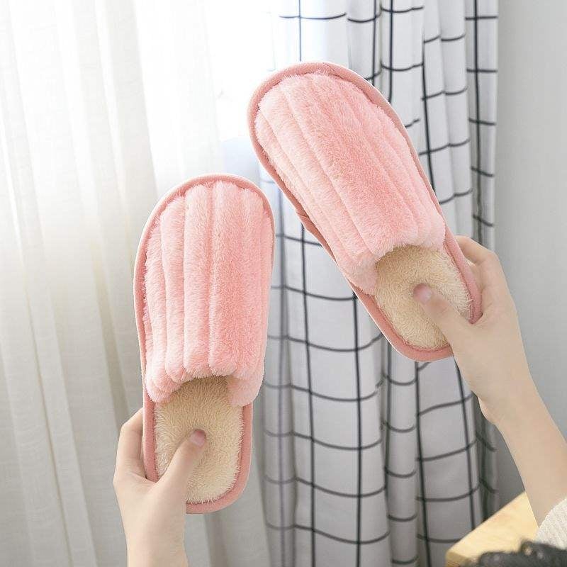 Muške vodootporne papuče za unutarnju upotrebu, gornji dio od elastičnog materijala, potplat od TPR-a, topla fleece podstava, minimalistički stil