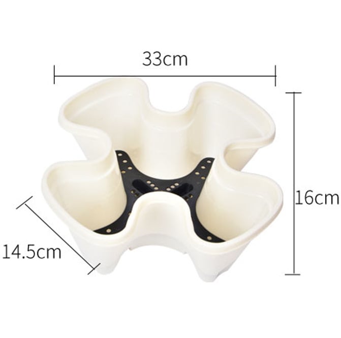 Cvjetni lonac s trodimenzionalnim višeslojnom posudom za uzgoj povrća i jagoda, plastični