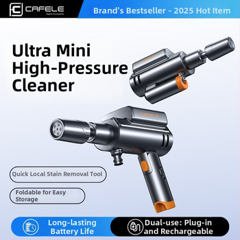 Bezdrôtová autoumývacia pištoľ – ABS telo, maximálny tlak 1,7 MPa, dosah striekania 5 m, dĺžka hadice 6 m, hmotnosť 1,041 kg