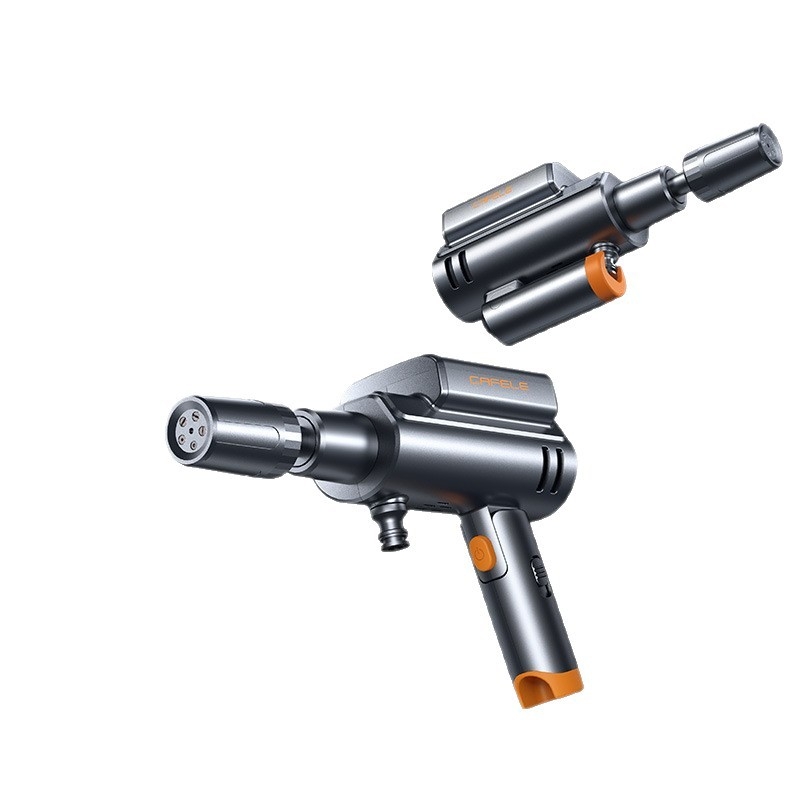 Pistol de spălat auto fără fir – carcasă ABS, presiune maximă 1,7 MPa, rază jet 5 m, furtun 6 m, greutate 1,04 kg