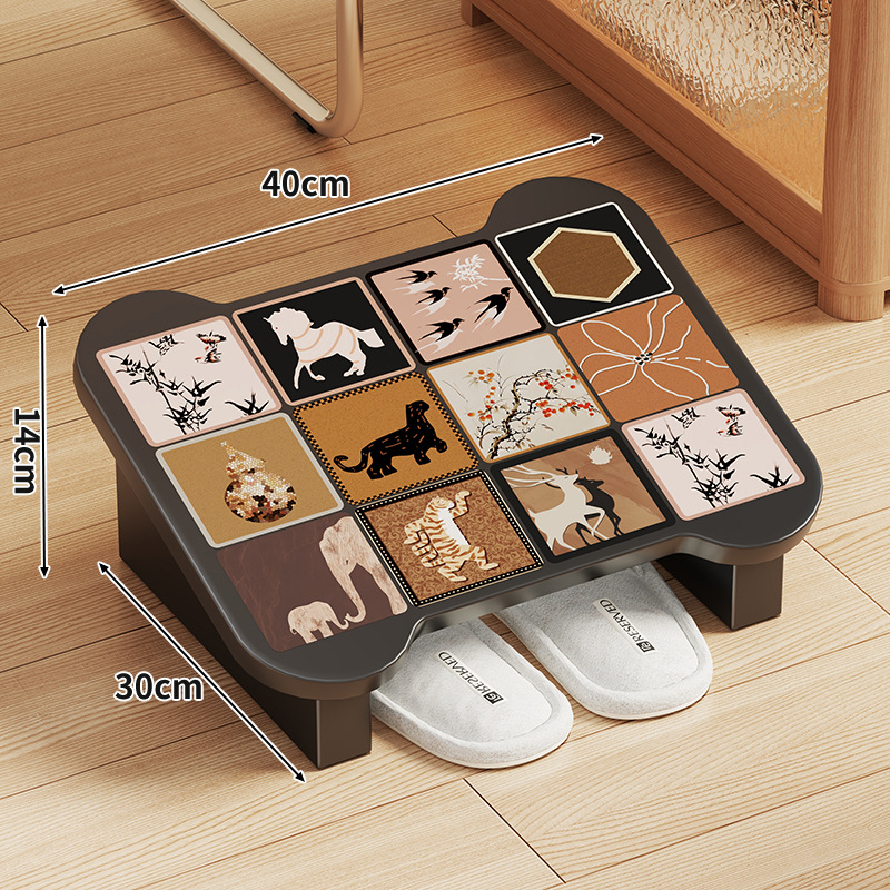 Podloga za stopala za uredsku radnu postaju, moderne minimalistički dizajn, konstrukcija od guste ploče i drvenim jezgramom (Model 2236199459588147840)