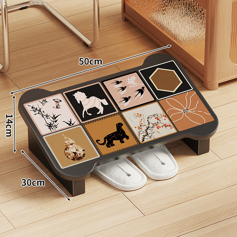 Podloga za stopala za uredsku radnu postaju, moderne minimalistički dizajn, konstrukcija od guste ploče i drvenim jezgramom (Model 2236199459588147840)