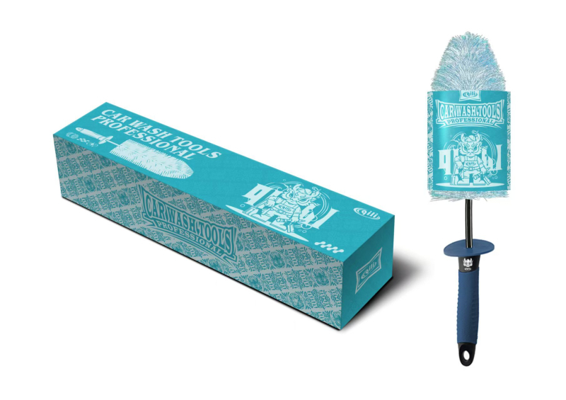 Autómosó kefe rendkívül puha sörtékkel, anyagok: PP + TPE + magas rugalmú szálak; márka: Qili Its Power; testreszabás elérhető.