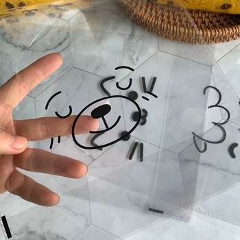 Prozirna vrećica za pakiranje kruha s tiskanim logotipom, plastična, rez ravnim nožem, toplinski rez, tolerancija 0,2 cm