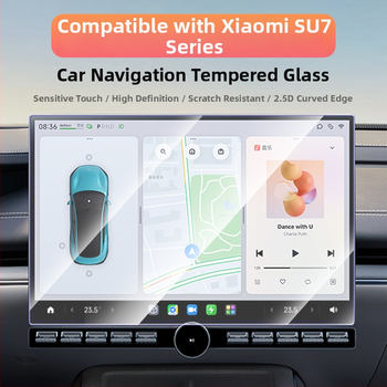 Ochranné sklo pre obrazovku auta Xiaomi SU7 - kalené sklo, odolné proti škrábaniu a opotrebeniu, proti odtlačkom prstov, sklenená fólia pre centrálnu navigáciu