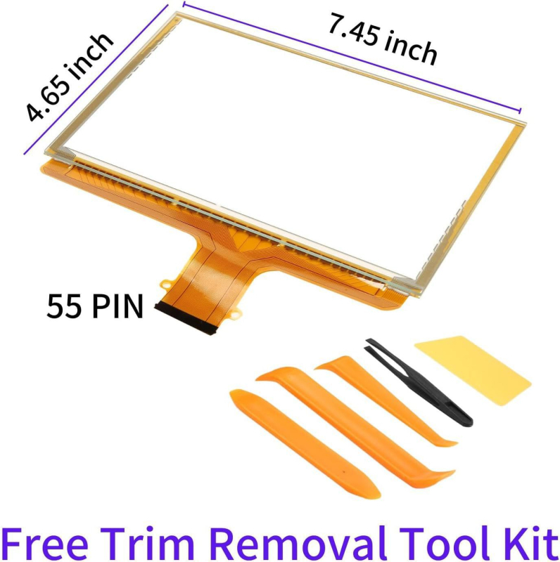 DJ080PA-01A 55-pin dodirni zaslon za navigaciju Chevrolet MyLink, kaljeno staklo