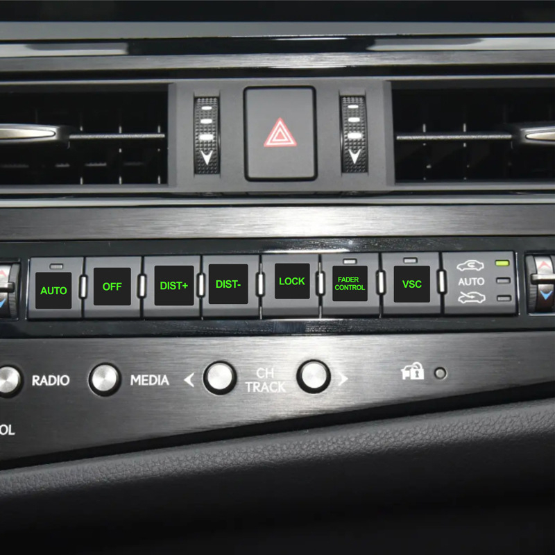 Svijetle naljepnice za tipke automobila – PVC, otporne na visoke i niske temperature, za otvor zraka i središnju kontrolnu jedinicu, univerzalna kompatibilnost