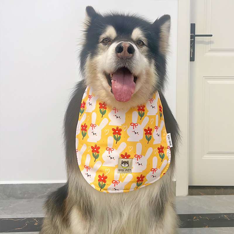Fejlesztett kutyanyálvédő kendő nagytestű hosszú szőrű fajtákhoz — mellkasi védelem Samoyed és Alaszkai malamut számára
