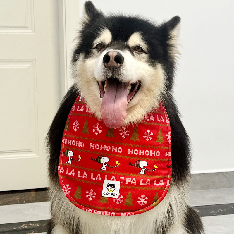 Fejlesztett kutyanyálvédő kendő nagytestű hosszú szőrű fajtákhoz — mellkasi védelem Samoyed és Alaszkai malamut számára