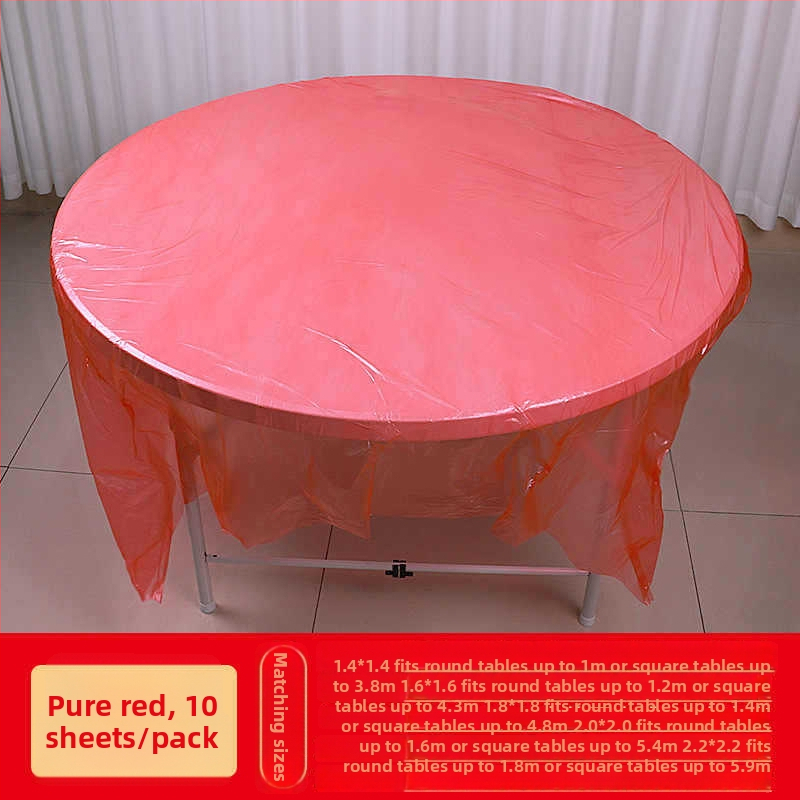 Jednokratni stolnjak, plastični (PE/polyetilen), kvadratnog oblika, standardne debljine, moguć tisak loga, 10 komada u pakiranju, rok trajanja 5 godina