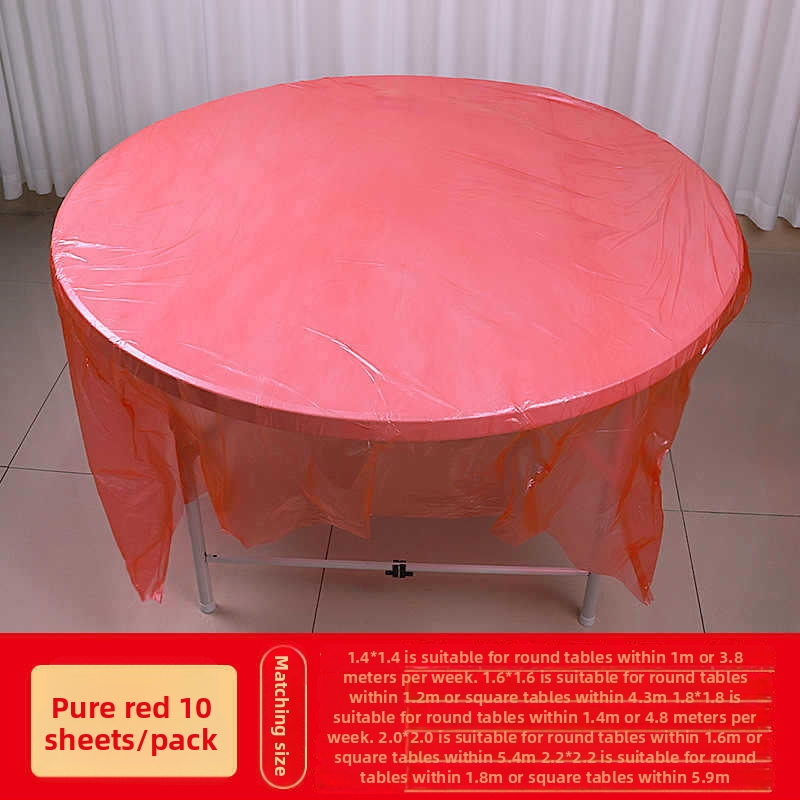 Jednokratni stolnjak, plastični (PE/polyetilen), kvadratnog oblika, standardne debljine, moguć tisak loga, 10 komada u pakiranju, rok trajanja 5 godina