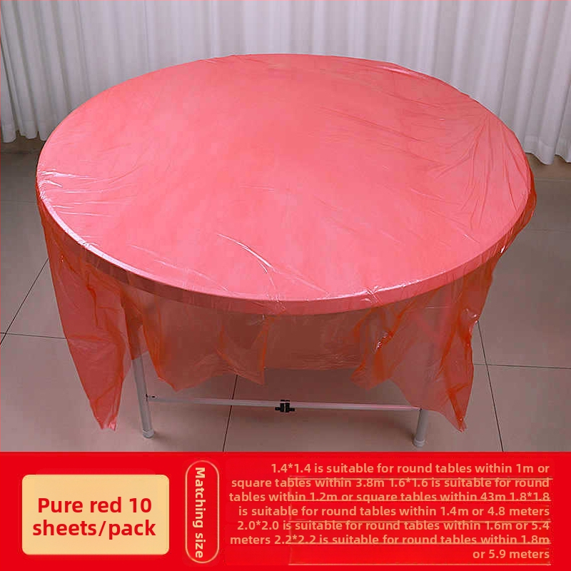 Jednokratni stolnjak, plastični (PE/polyetilen), kvadratnog oblika, standardne debljine, moguć tisak loga, 10 komada u pakiranju, rok trajanja 5 godina