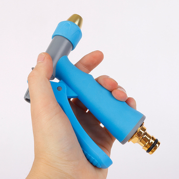 Pet-dijelni plastični vodni pištolj set s ABS vrhovima za pranje auta i zalijevanje biljaka — Blue Flame, težina 0,03 kg