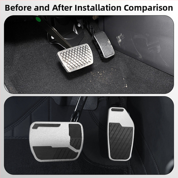 Pedálový set z hliníkovej zliatiny pre plynový a brzdový pedál – protišmykový vnútorný upgrade pre X-Trail, Qashqai, Sylphy