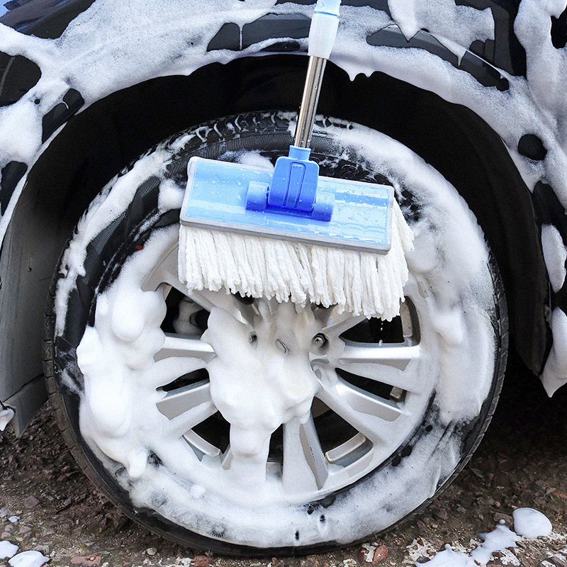 Mop za pranje automobila od vlakana, dvodijelni teleskopni držač, četka za uklanjanje prašine, alat za čišćenje