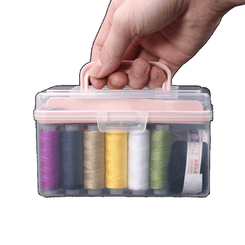 Háztartási varrókészlet tű és cérna dobozzal, kézi varráshoz, magas minőség, praktikus és fejlett
