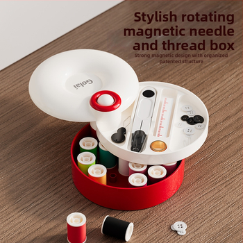 Hordozható zsebes varrókészlet – ABS kompakt doboz, 90 darabos készlet, egyszerű kialakítás, testreszabás elérhető