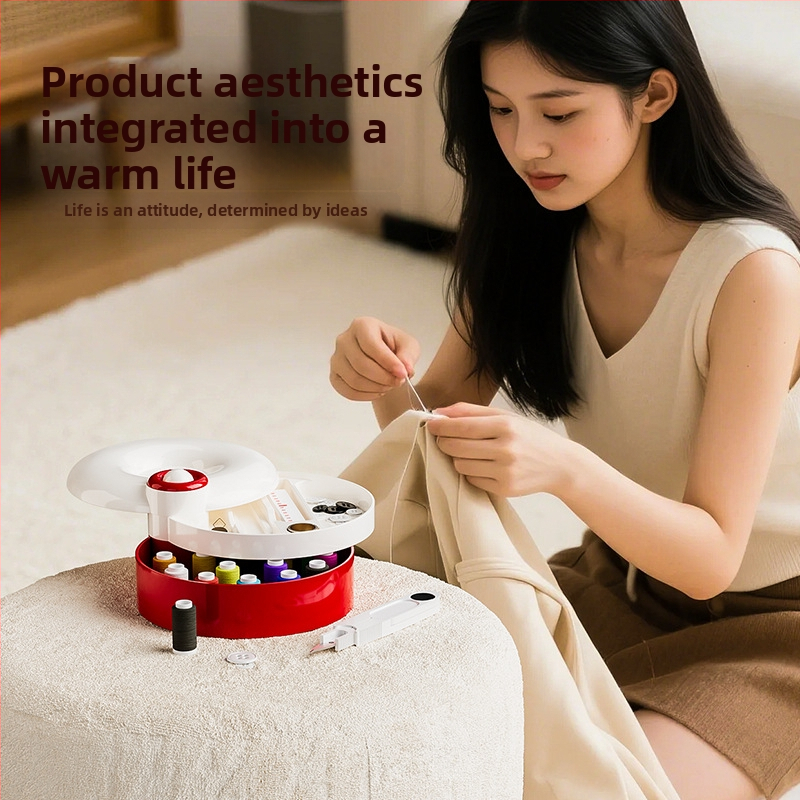 Hordozható zsebes varrókészlet – ABS kompakt doboz, 90 darabos készlet, egyszerű kialakítás, testreszabás elérhető