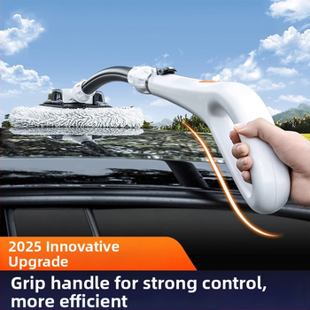 CHONGTENG mop za pranje automobila, aluminijska legura, s izvlačivom ručkom, velikim zakrivljenim štapom i mekim dlačicama