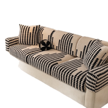 Κάλυμμα καναπέ Shuyi από φλίς με σχέδιο ψαροκόκαλο, κατάλληλο για όλους τους καναπέδες, μινιμαλιστικό στυλ, τύπος μαξιλακιού