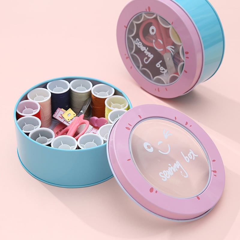 Hordozható varródoboz – vas doboz, varródoboz sorozat, 150 g tömeg, egyszerű stílus