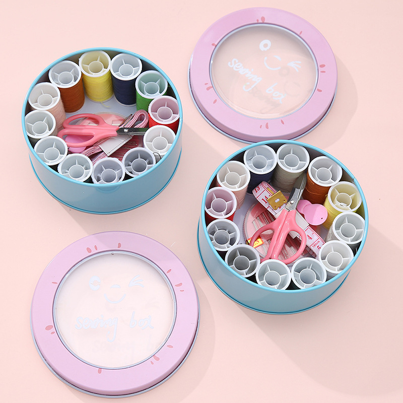 Hordozható varródoboz – vas doboz, varródoboz sorozat, 150 g tömeg, egyszerű stílus