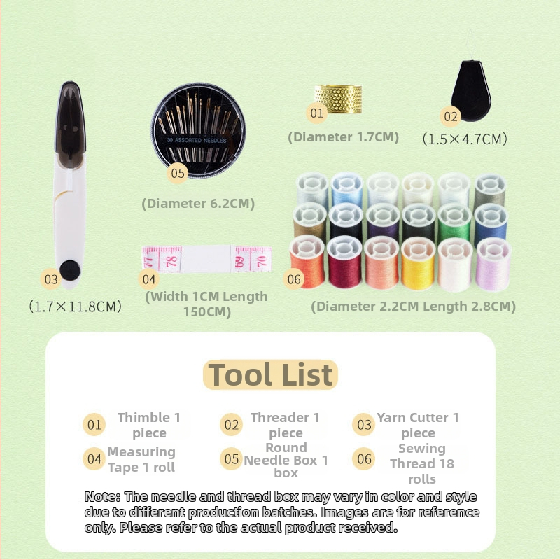 Prenosná šijacia krabička, plastový šijací set – pastoraálny a japonský štýl