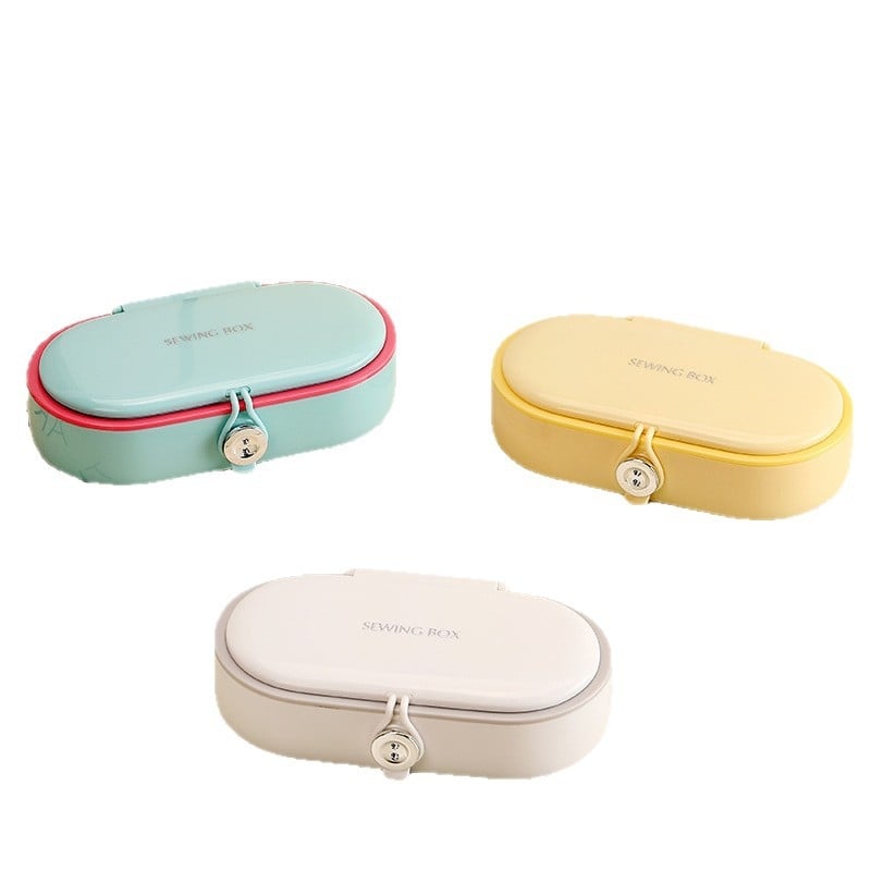 Szabadalmaztatott mágneses varródoboz – Hordozható zseb-stílus, műanyag tok, 144 darabos készlet, egyszerű kialakítás, testreszabható