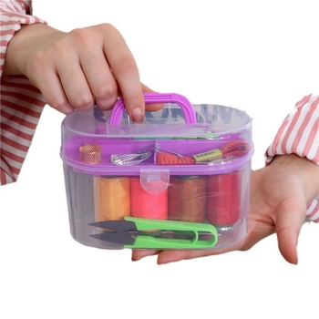 Šiva kutija - prijenosna, mala, višefunkcionalna, visokokvalitetni praktični set za ručno šivenje; set od 100 komada; težina oko 190 g.