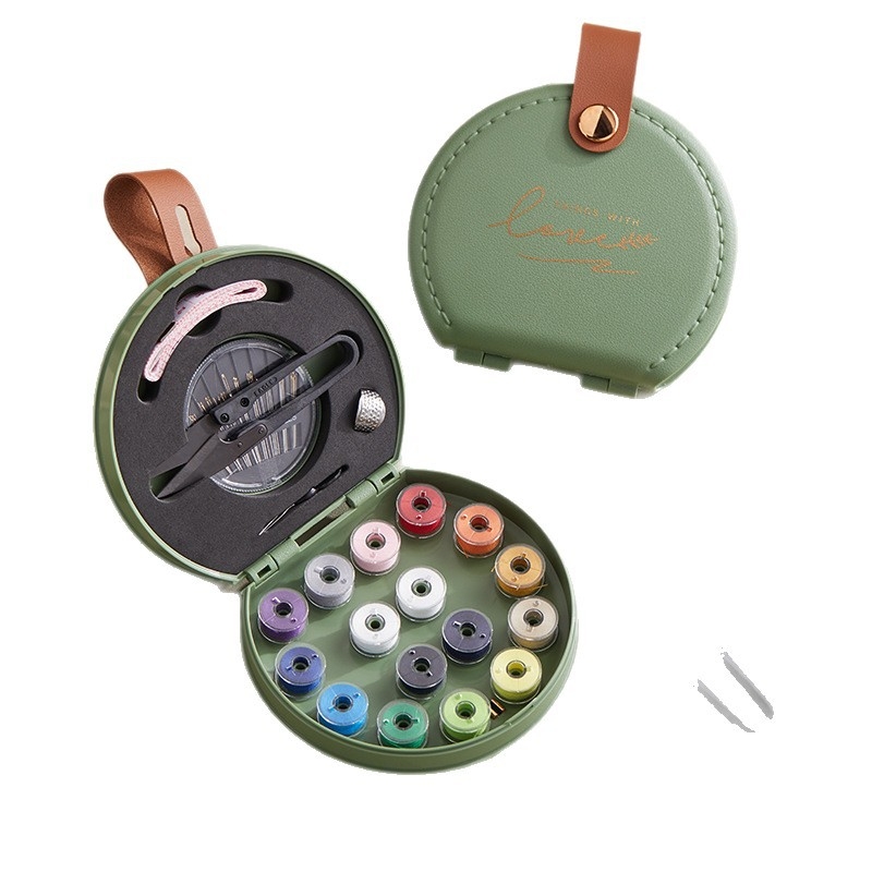 Hordozható varrókészlet - műanyag, 60 darabos doboz, japán stílus, letisztult dizájn