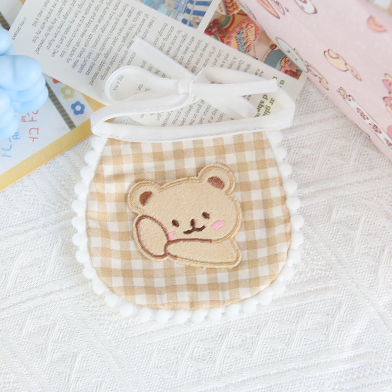 Állatbarát textil nyakbib díszes csipkével, kézzel kötött nyálkendő, univerzális macskáknak és kutyáknak, Jiangsu eredet, laza stílus