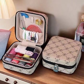 Hordozható mini varrókészlet dobozos – otthoni és kollégiumi használatra, kiváló minőségű varróeszközök készlet