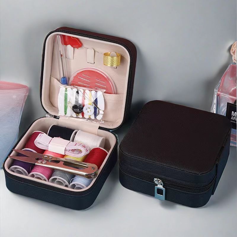 Hordozható mini varrókészlet dobozos – otthoni és kollégiumi használatra, kiváló minőségű varróeszközök készlet