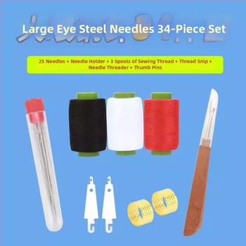 Set ihiel na šitie - prenosný vreckový štýl, nehrdzavejúca oceľ, šijací set, jednoduchý štýl