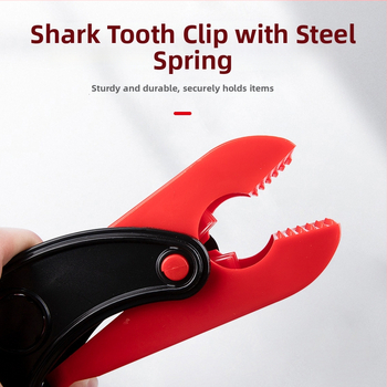 Klip na čistenie autokobercov — nastaviteľný dizajn so žraločím zubom, z technického plastu a nerezovej ocele, hmotnosť 0,92