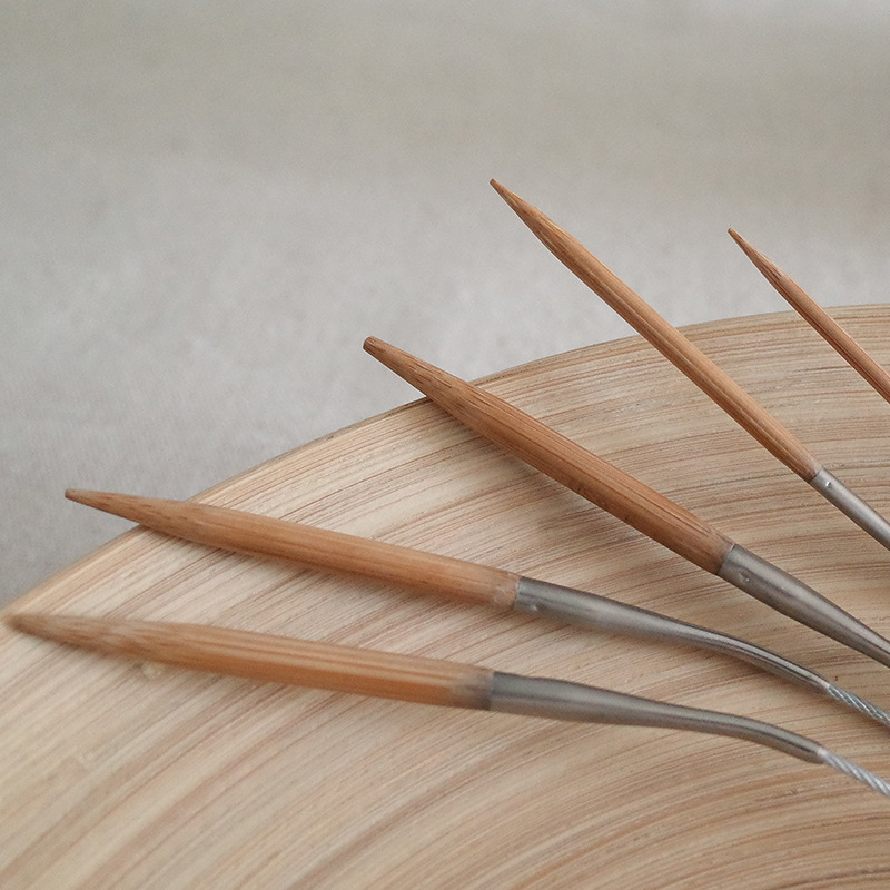 Manzige карбонизирана кръгла плетачна игла – минималистична пръстенова игла за ръчно плетене на чорапи