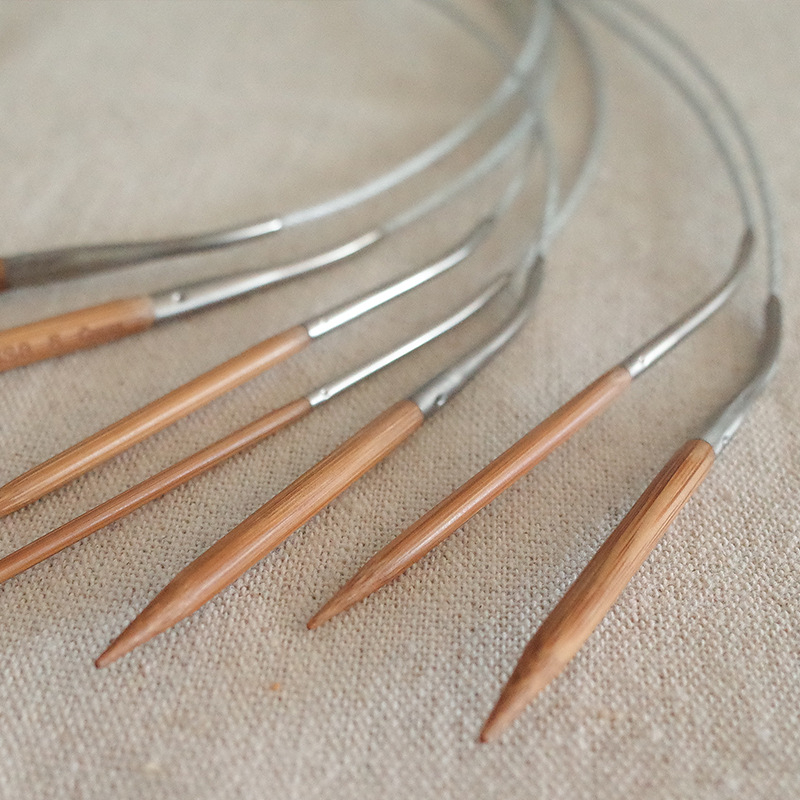 Manzige карбонизирана кръгла плетачна игла – минималистична пръстенова игла за ръчно плетене на чорапи
