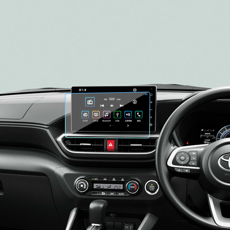 Стъклен протектор за екран на централната конзола за Toyota Yaris Ativ, Raize и Veloz навигационен дисплей — устойчив на надраскване и износване, антипръстови отпечатъци