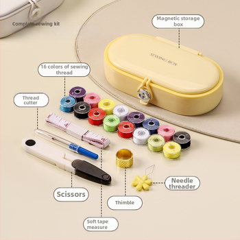 Prenosná kapsová šijacia súprava v krabičke, plastová konštrukcia, séria: šijací set, pôvod: Huizhou